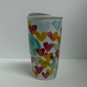 Colorful Starbucks Heart Patterned Ceramic Tumbler
